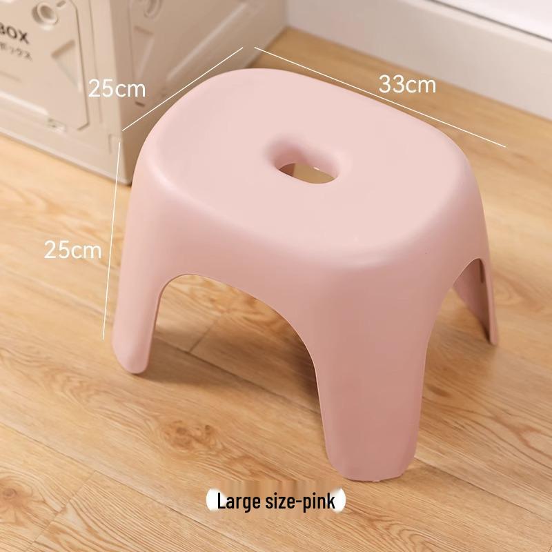 Durable Plastic Low Stool for Bath and Living Room