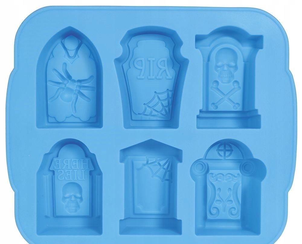 Foremka Forma Silikonowa Do Ciastek Nagrobki Cmentarz Halloween 21X18Cm