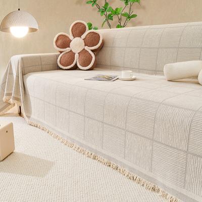 Jednoduchý moderní potah na pohovku Ručník Žinylka Protiskluzový Proti poškrábání Minimalistický styl Vhodný pro všechna roční období Kryt Opěradlo Plně zakrytý Látkový Přehoz