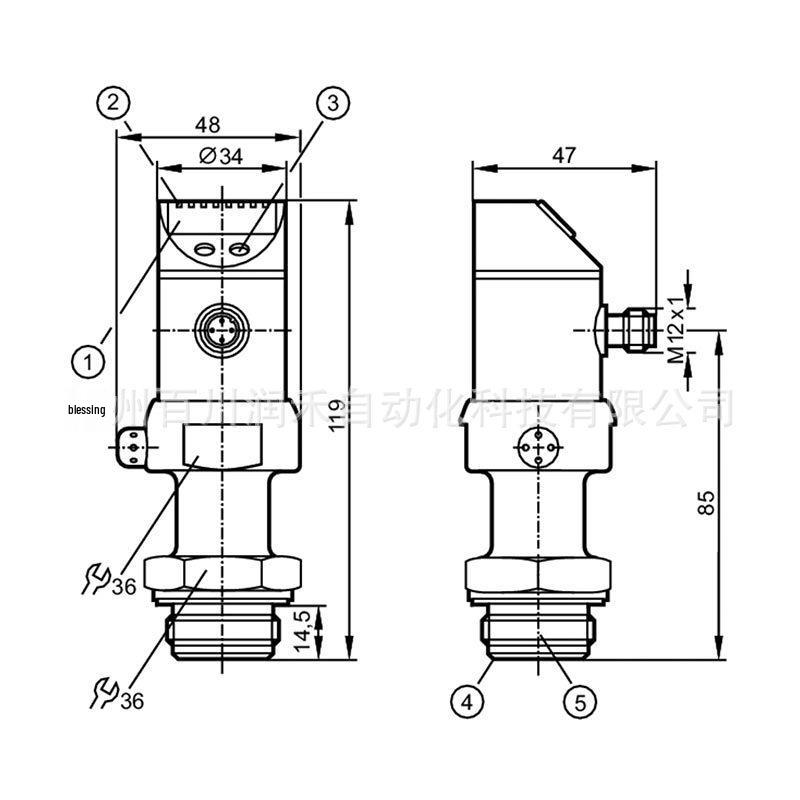 PI2097 IFM Flush-Mount Pressure Sensor with Display – Sleek New Design Inquiry PI2097