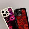LZ23 Lips Kiss Heart Design Art Silicone Phone Case for Samsung A15 A35 S24 S23 Ultra S22 S21 S20 FE A05 A06 A54 A55 A53 A14 M15 Shockproof Back Cover