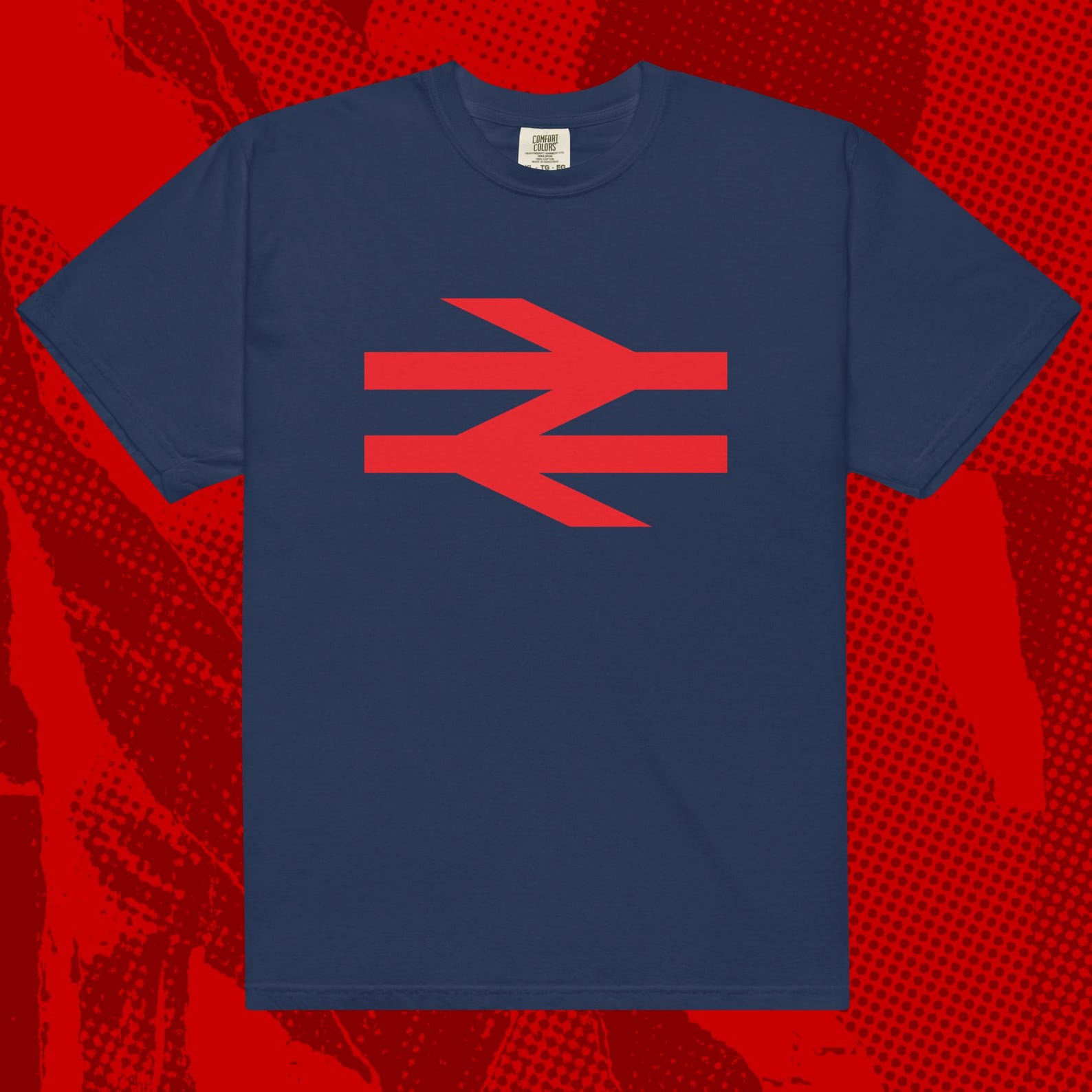 Rail Logo Shirt | Mod Britpop Oasis Blur Damon Albarn 3XL