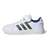 Adidas Neo Grand Court Kids Comfortable Low-Top Sneakers Kids Sneakers White Green GV6809