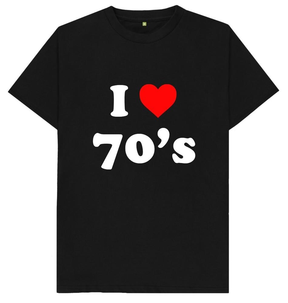 I Love 70s Party Disco Fancy Dress T Shirt