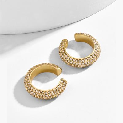 Bohemian Crystal Fake Cartilage Earring Multicolor C-Shape Ear Cuff Clips Earrings No Piercing Women Earcuff Ear Accessories