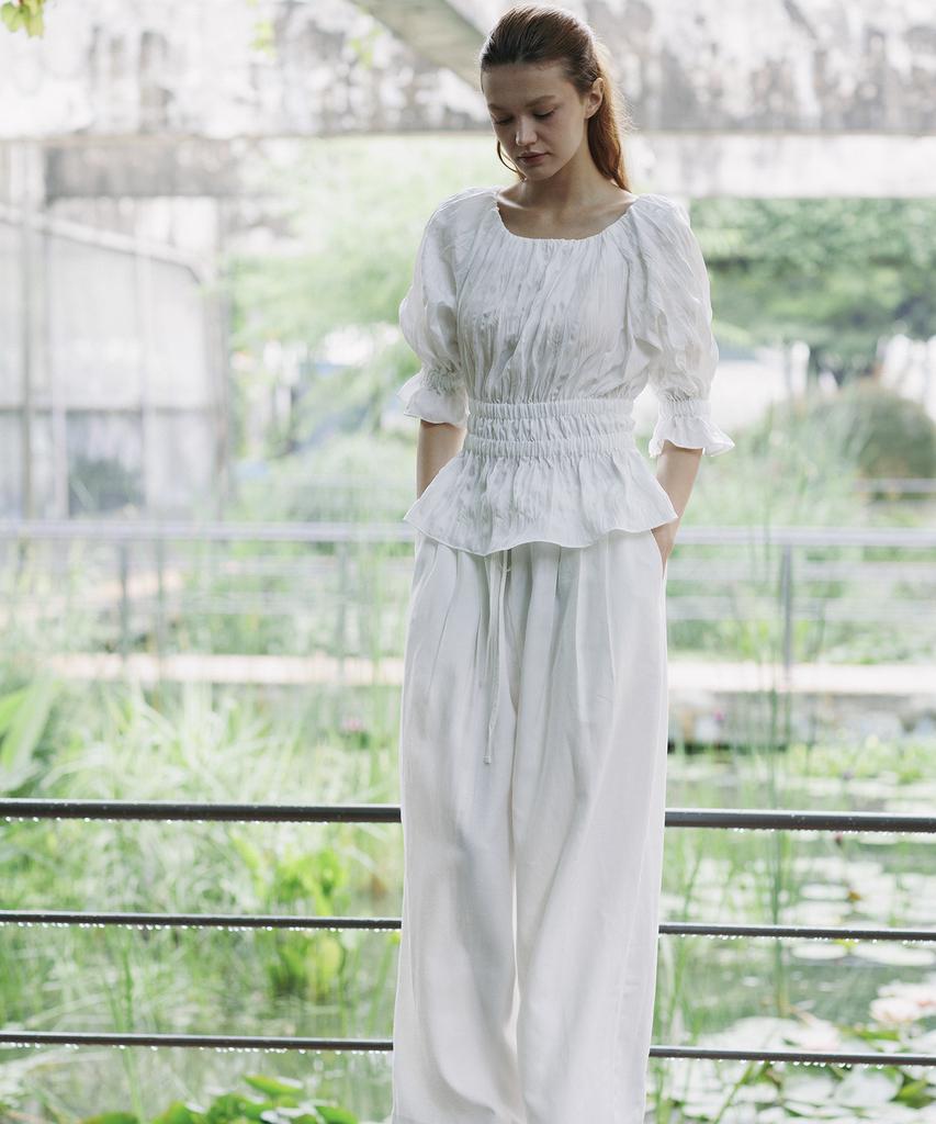 TINABLOSSOM Lou White Blouse