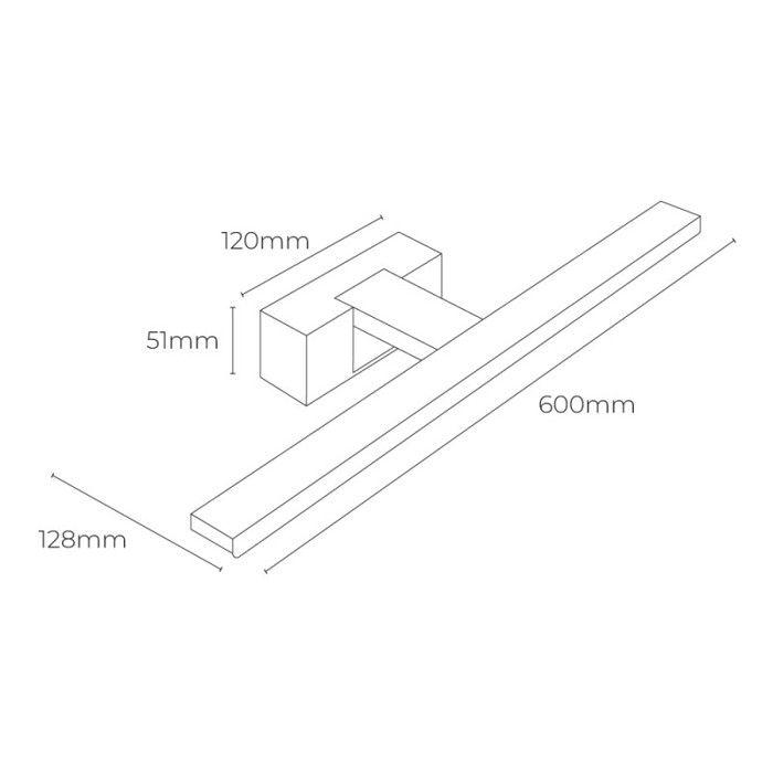 Applique Led 12W 1,270Lm 4,000K 60X12.8X5.10Cm Edm.