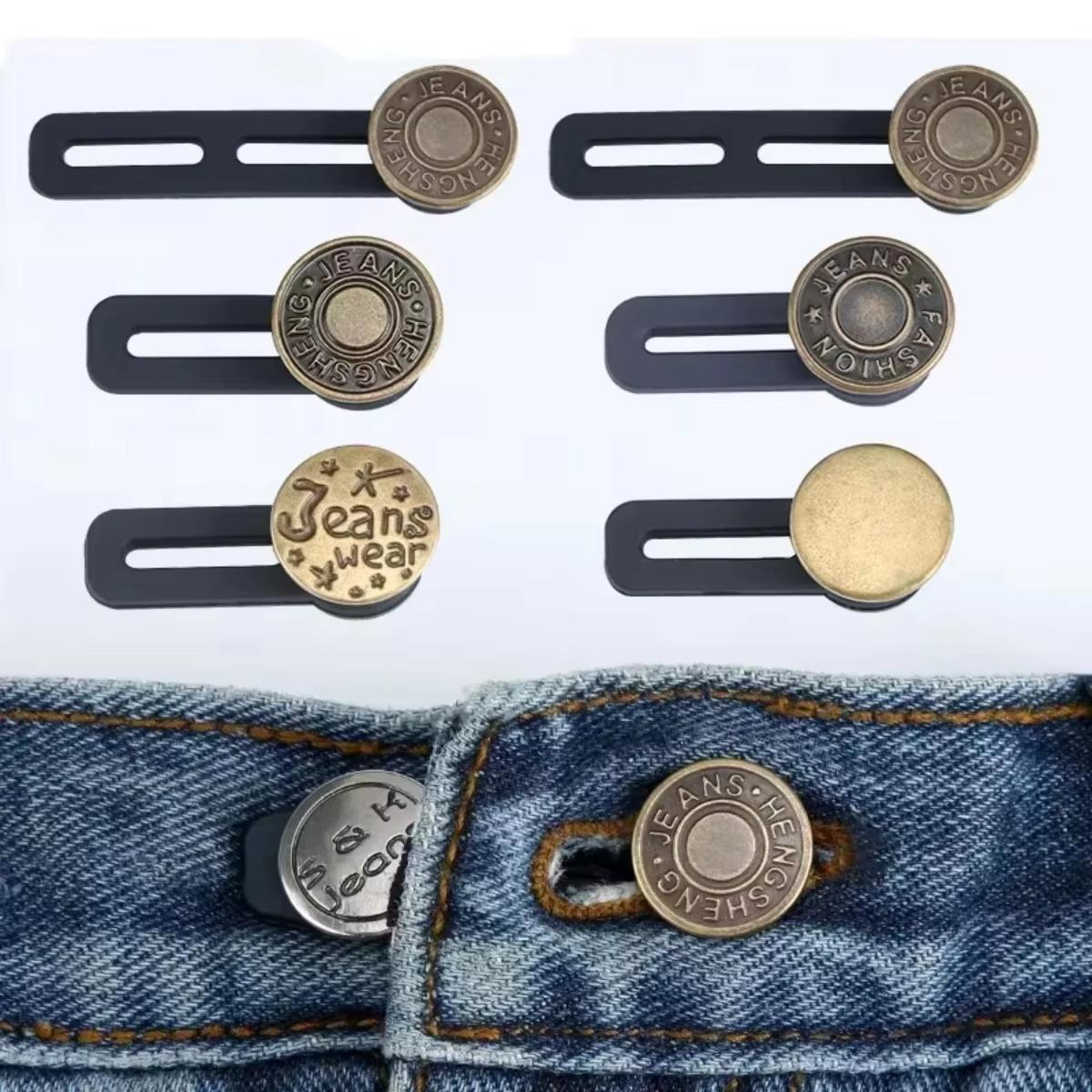 

6/8/10PCS Jeans Waistband Extender, Elastic Adjustable Waistband Button for Pants, Full Matching Seamless Detachable Design