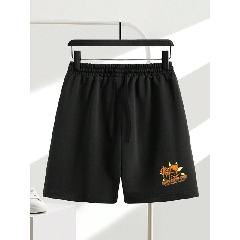 

Мужские классические повседневные шорты Dragon Ball, стандартной посадки, на все случаи жизни, на каждый день XXL чёрный