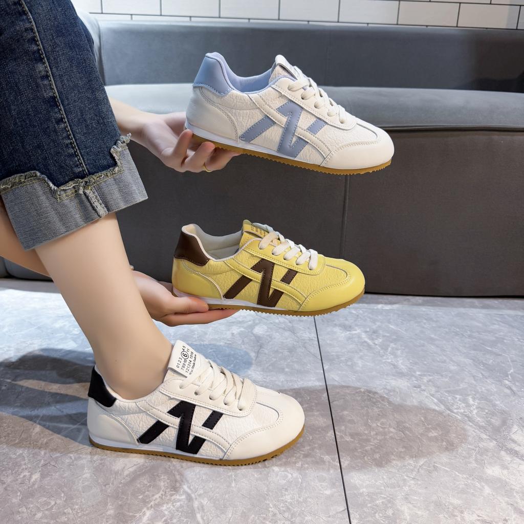 Platform Soled Single Shoes Little White Shoes Women's 2025 New Summer Versatile Casual Breathable Sports Board Shoes Forrest Gump Shoes German Train