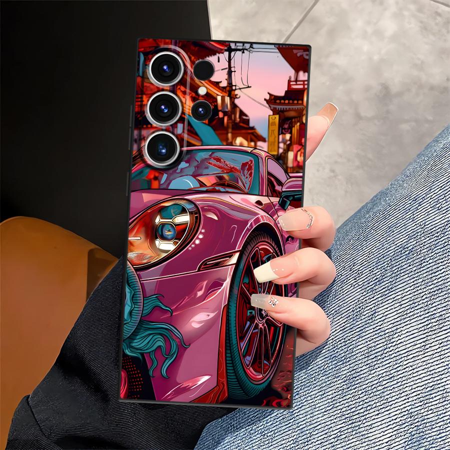 Cool Car Case for Samsung Galaxy S26 Ultra S24 S21 FE S25 Plus S10 S9 S20 Ultra S23 Note 20 8 9 10 Funda Phone Cover Galaxy S24+