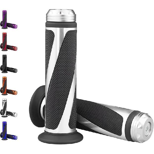 Universal Motorcycle Handlebar Grips Fits For Motorcycles With 7/8" Left Grip And 1" Right