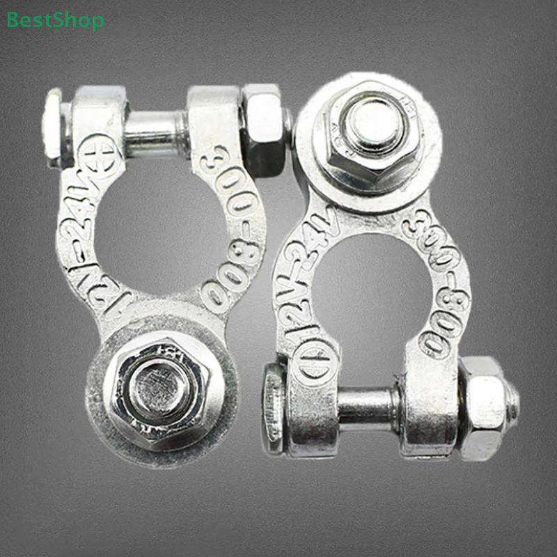 1 Pair Battery Terminal Clamp Zinc Alloy Positive & Negative Pole Auto Car Screw Connector Car Battery Terminal Clamp