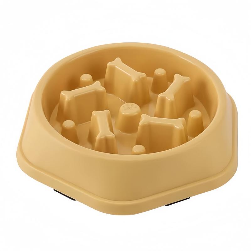 Pet Cat Dog Slow Food Bowl Fat Help Healthy Round Anti-choking Thickened And Non-slip Multiple Colors Shapes