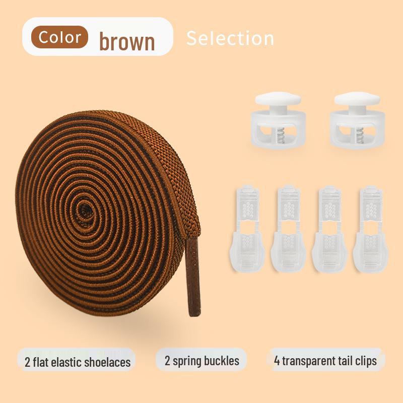 Universal No-Tie Elastic Shoelaces for Men, Women, and Kids - Flat Design with Secure Buckle System