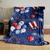 Patriotic Balloon Firework Blanket bedroom Blanket for Livingroom Couch lunch break Soft throw for Friend's festival Gift