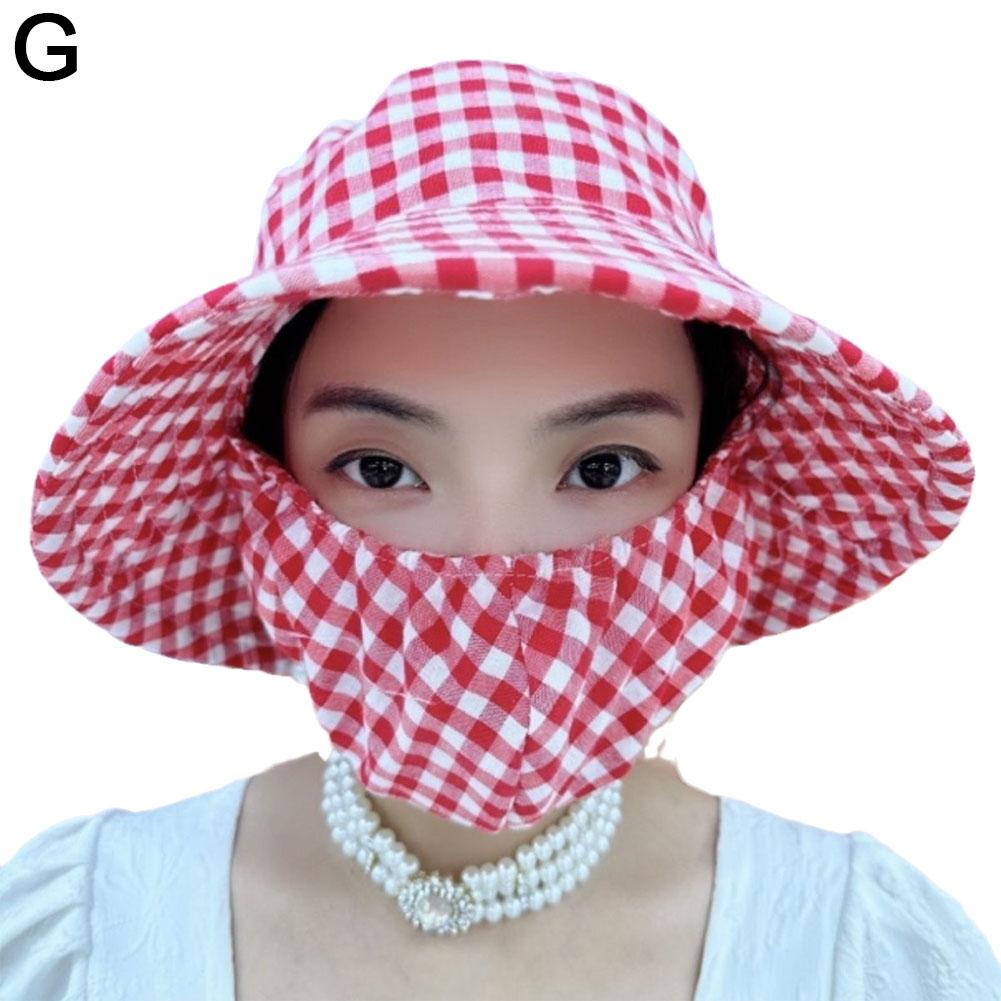 Women Anti-UV Sun Hat Beach Foldable Sunscreen Floral Print Caps Neck Face Care Wide Brim Hat New Summer Outdoor Riding