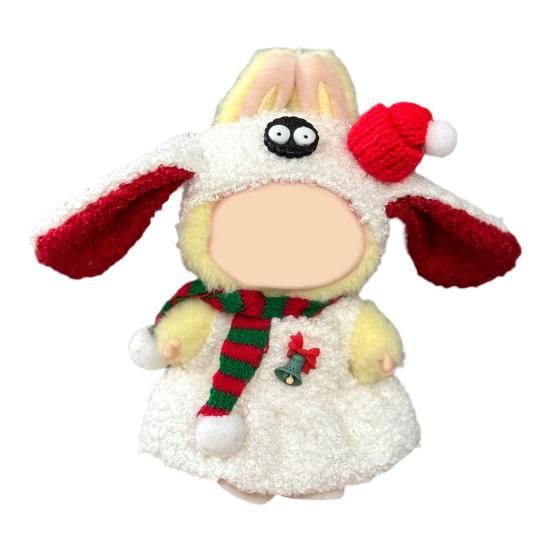 Mini Plush Doll Clothes Sweater Hat Dress Soft Doll Outfits Easy Wear Christmas Halloween Clothing for 17cm Dolls