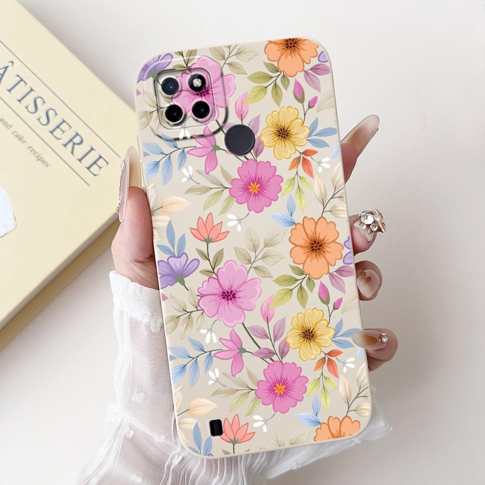 For Realme C21Y Case Luxury Painted Cover  RMX3261 RMX3263 Soft Silicone Phone Case For Realme C 21Y C21Y Coque TPU Back Cover