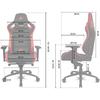 DRIFT GAMING Chair DR600 -DR600BGRAY - Chaise de Jeu Professionnelle, Similicuir, accoudoirs 4D, Piston de Classe 4, mécanisme