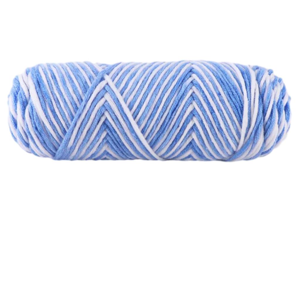 Milchbaumwollgarn Buntes Milchbaumwollgarn Weich Komfort Milchbaumwolle Häkeln Strickwaren DIY Handstrickgarn Mehrfarbig