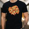 T-Shirt Herren Pizza Motiv Baumwolle Größe S bis 5XL