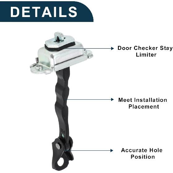 Door Check Strap Stopper Limiter for Nissan 350Z Durable No.80430CD000 | Front Left Right Door Check Bracket Stop 2Pcs Door Checker Arm Assembly for