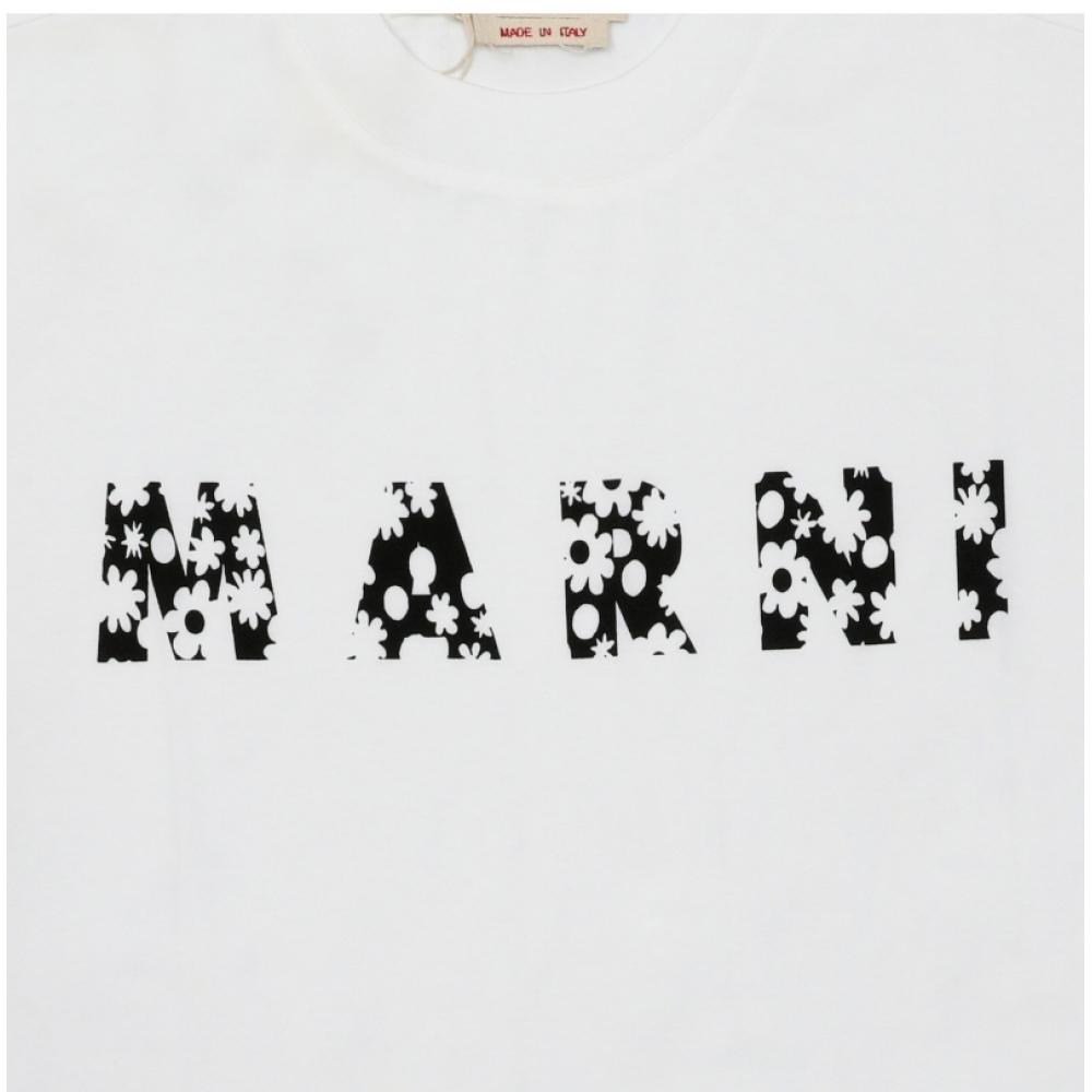 Marni Women S ShorT Sleeve T ShirT Flower Logo ThjeT49p15 uScx50 Flw01
