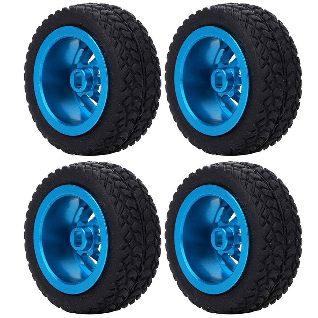 4PCS RC Car Model Accessories Fit for WLtoys 128 K98953 RC Aluminum Tires(Red)