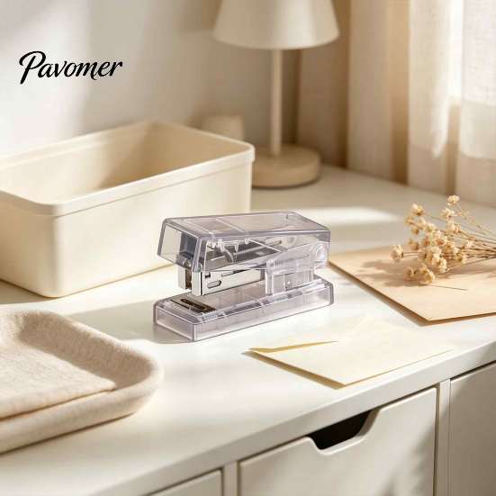 Office Stationery for Papers Mini Stapler, Compact Travel Size, with Smooth Binding 2 to Miniature Stapler Daily Tasks 15 Pages of Paper, Portable