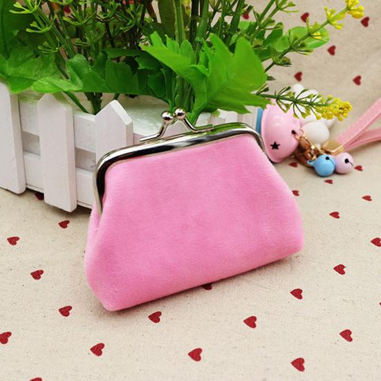 Mini Coin Purse, with Classic Kiss-lock Buckle Design, Portable Velvet Coin Purse, for Coins Earrings Lipstick Samples Daily Use