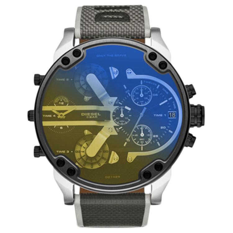 

Дизель г-н. Папа Часы Кварцевый Механизм Кожаный Ремешок Черный Циферблат Многофункциональные Мужские часы DZ7429 Black