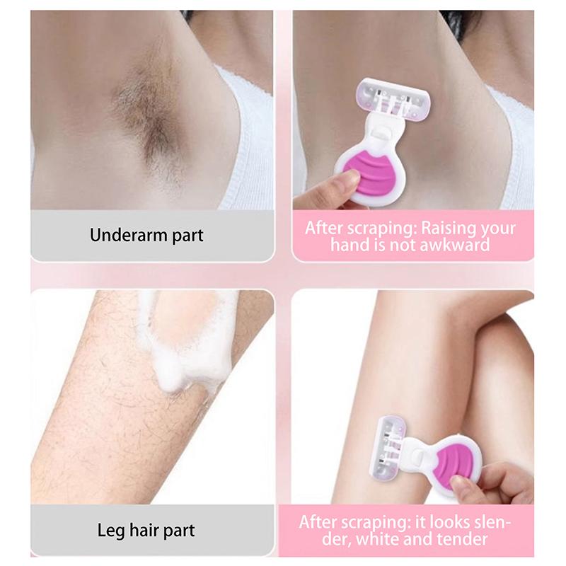 Damen Rasierhobel 1 Stück Edelstahl Manuelle Bartrasierklingen Körperhaare Bikini Achselhöhle Oberschenkel Rasierer Tragbare Rasur