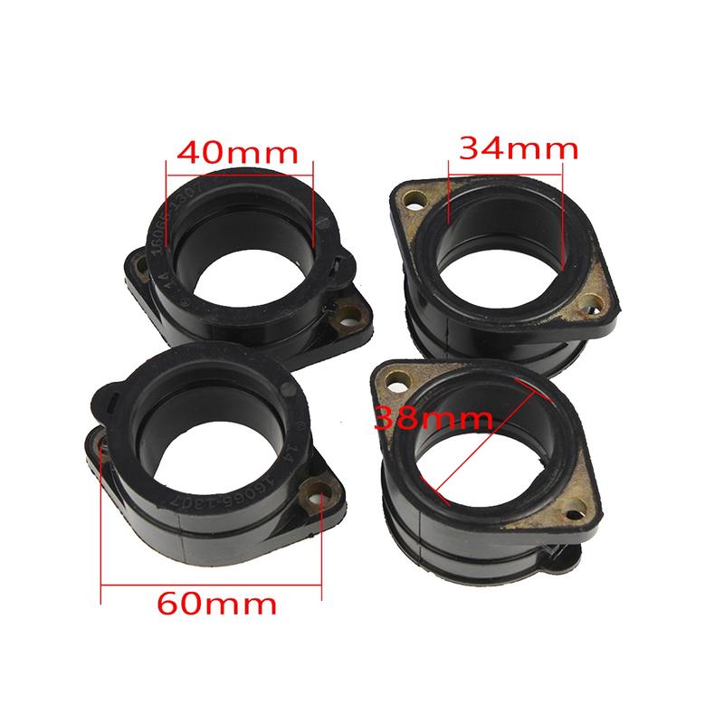 Carburetor Interface Intake Manifold Adapter Joint Boots Set for Kawasaki 16065-1307 GPZ 1100 E ZXT10E ZRT10C ZRX 1200 C