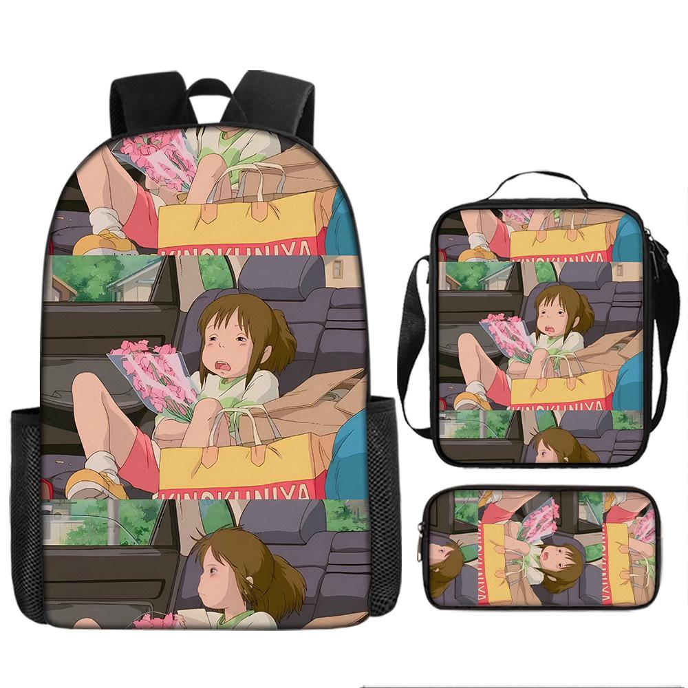 Elementary and Secondary School Students Spirited Away School Bag Hayao Miyazaki Children's Fashion Backpack Waterproof Large Capacity Backpack