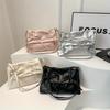 Kadın PU Deri Tote Çanta Moda Yay Omuz Çantası Eğlence Yumuşak Messenger Çanta Yaz Banliyö Çanta Crossbody Askı Ile
