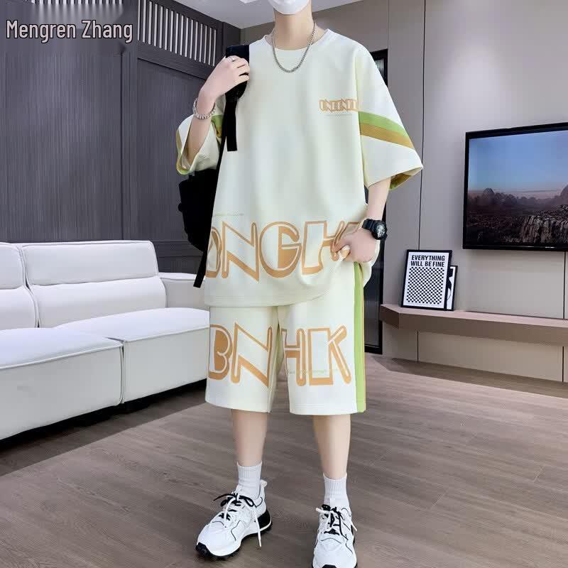 Yalu Men s Ice Silk Short Sleeve Sportswear Set L