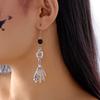 Punk Style Skeleton Pendant Earrings Exaggerate Skull Earrings Halloween Dangle Earrings  Lady