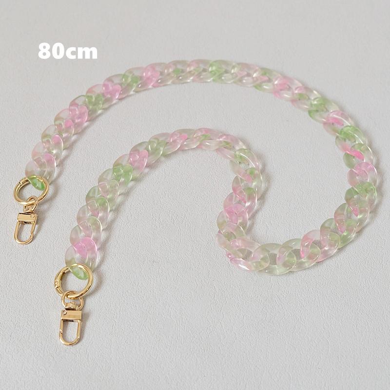New Woman Bag Accessory Parts Neon Chain Candy Crossbody Resin Luxury Strap Women Hanging Chains Acrylic Shoulder Chain