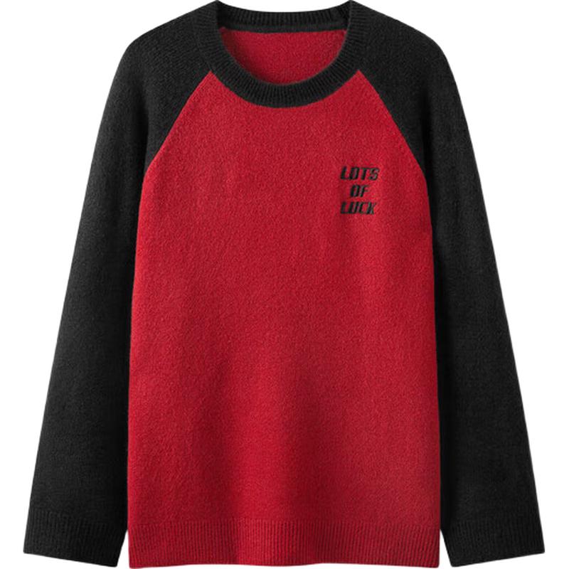 

Semir Men s Velvety Feel Color-Block Pullover Sweater XL