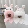 Cartoon Hase Baby Plüschmütze Schal Winter Flauschige Fell Ohrenschützer Mütze für Kleinkind Süße Hasenohren Kinder Junge Mädchen Mützen