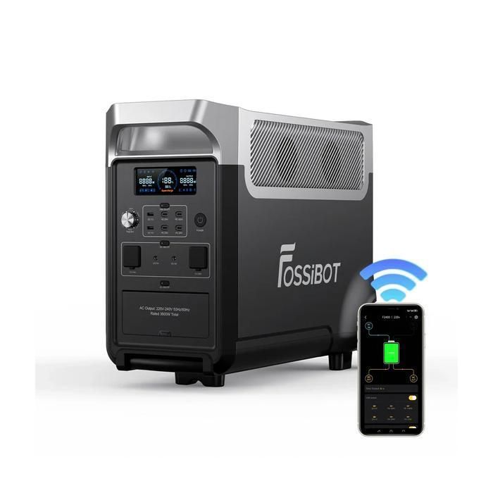 Centrale Elettrica LiFePO4 da 3840Wh 3600W, Generatore Solare Elettrico Portatile FOSSiBOT F3600PRO, Per Casa e Esterno, Ricarica Rapida 1.8H