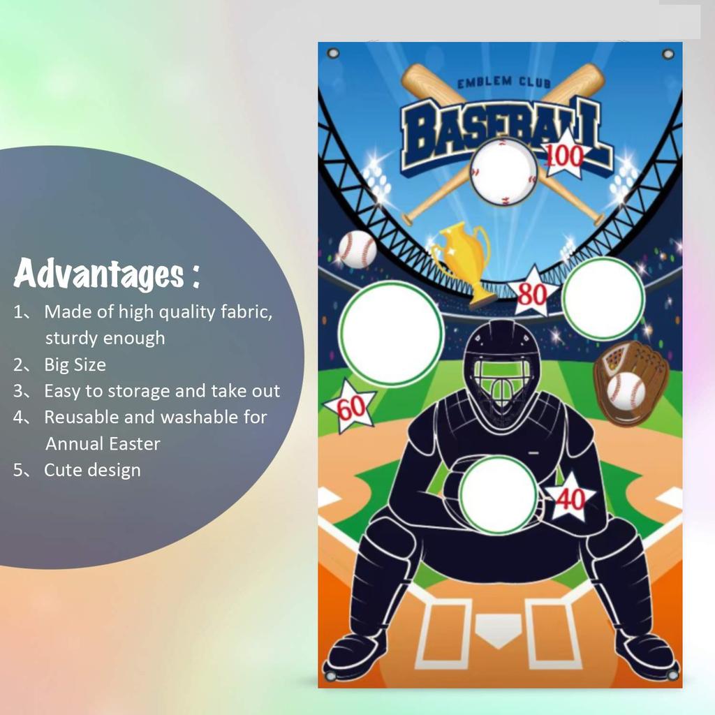 1 Stück, Baseball-Wurfspiele mit 3 Sandsäckchen, Indoor-Outdoor-Sandsäckchen-Wurfspiel für Sport-Mottoparty-Dekorationen Zubehör