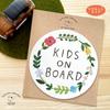 pienihoho Ito Maki Original Illustration Car Magnet KIDS ON BOARD 14cm Diameter Safety Sign Sign Wreath Illustration Series In-Road (Flower KIDS)