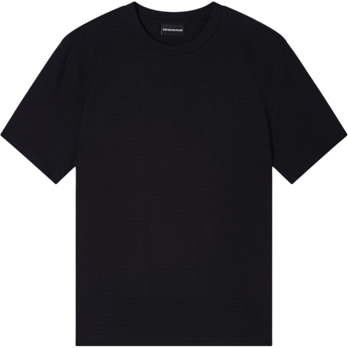 

Emporio Armani Essentials Series Jacquard Knit Allover Letter Pattern T-Shirt Men Tops EM004594-AF10762-FC293 M