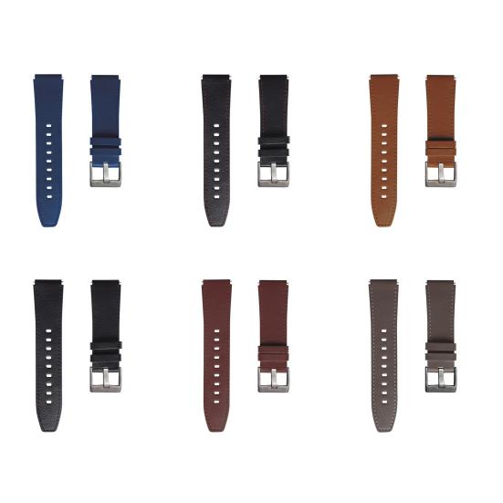 Watch Band Soft Replacement 22mm Faux Leather Watchband Strap Bracelet for Huawei GT/GT2