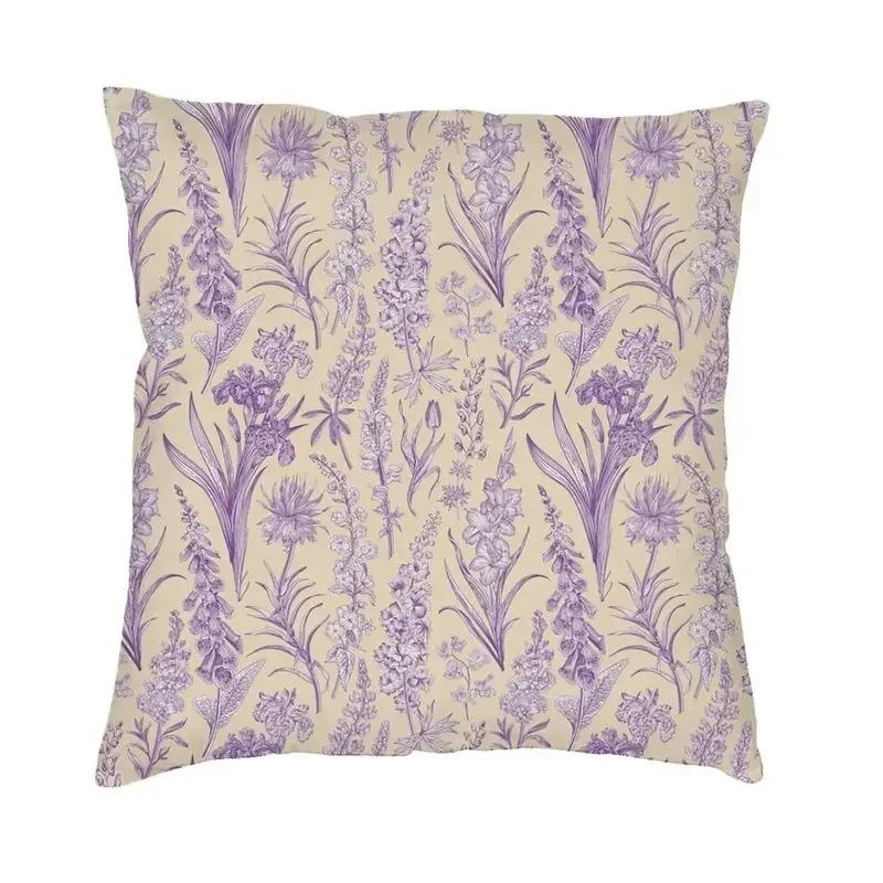 Toile De Jouy Sepia Vintage Pařížský Umělecký Design Čtvercový Povlak na Dekorační Polštář D Oboustranný Tisk Potah na Polštář pro Pohovku