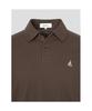 Binpolmen Open-Neck Soft Crescent Pique T-Shirt Brown