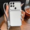 Luxury Big Window Phone Case with Lanyard for realme C25s Premium Textured Casing
