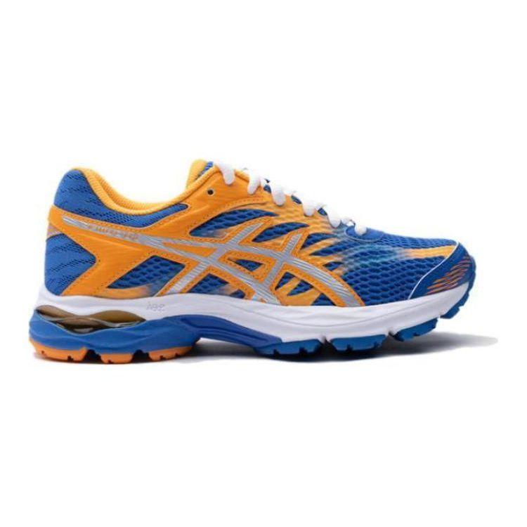 Asics Gel-Flux 4 Synthetic Leather Lightweight Breathable Running Shoes Kids Sneakers Blue Orange 1014A321-400